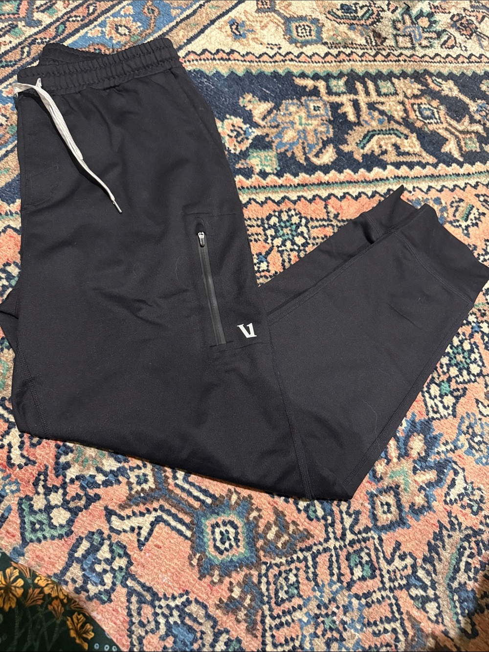 Vuori Black Men's Jogger Sweatpants with Zipper Pocket